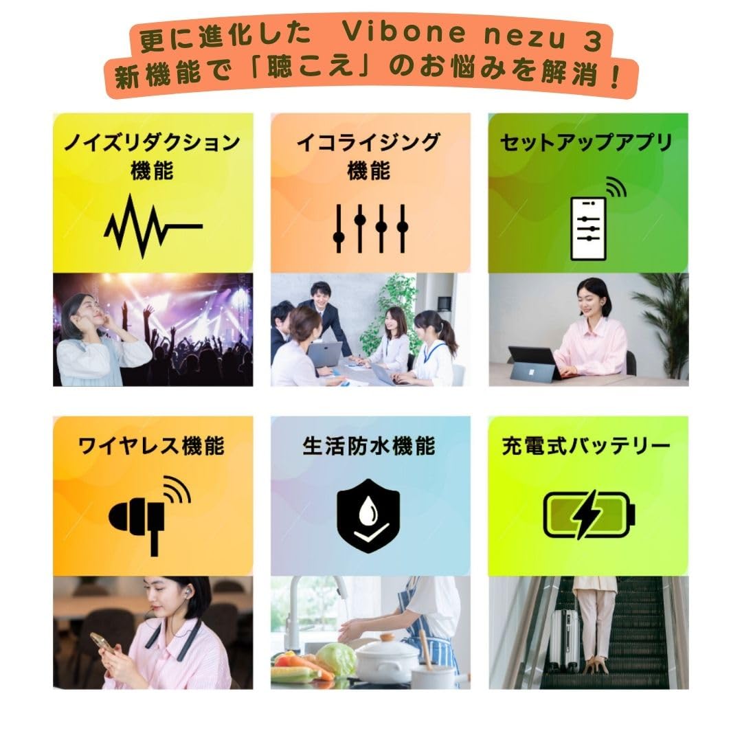 Amazon.co.jp: Vibone nezu 3 骨伝導集音器 (ブラック) : 家電＆カメラ